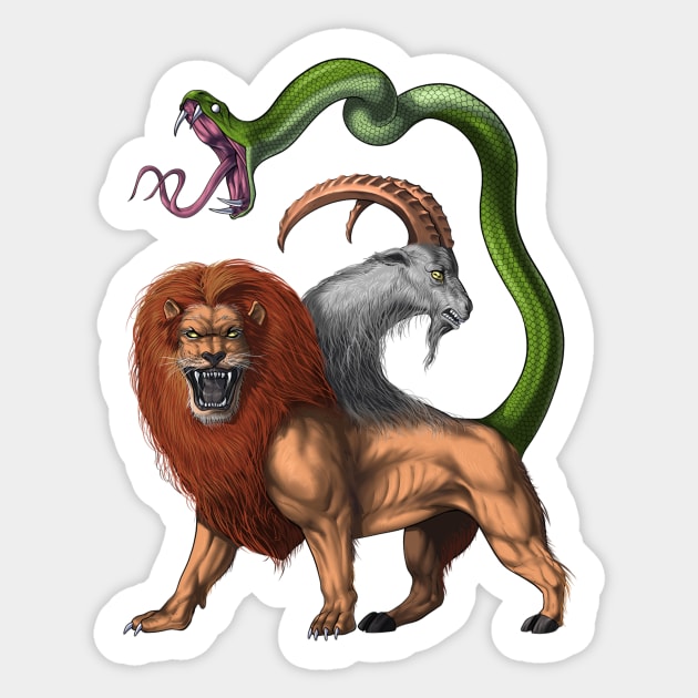 Greek Mythology Creature Chimera Sticker by underheaven